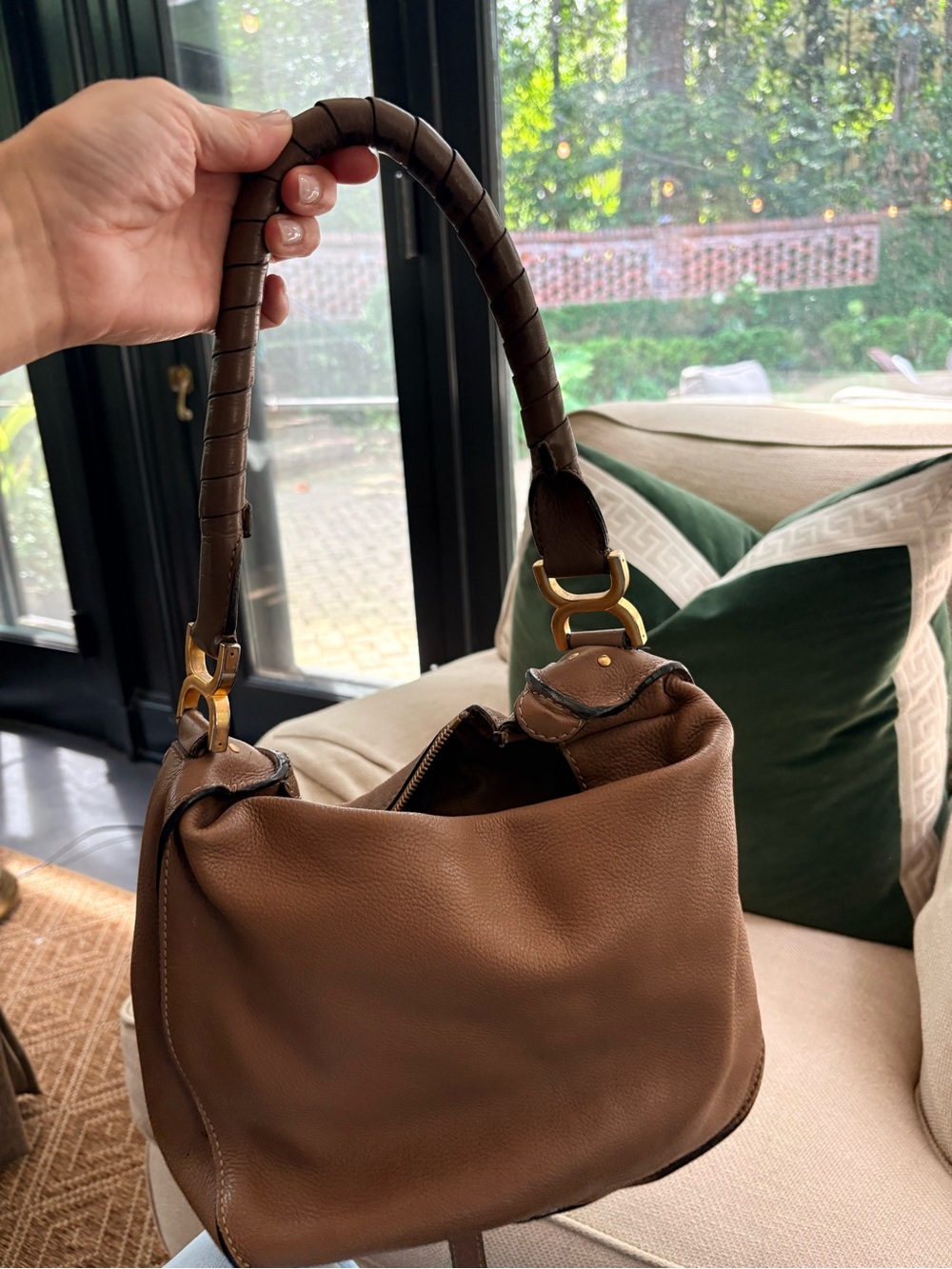 Brown Leather Shoulder Bag by Chloe - Picture 4 of 5